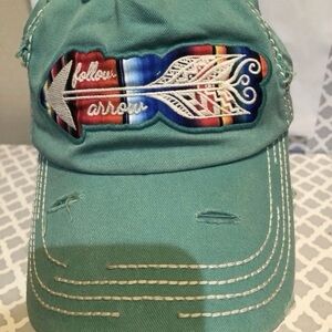 KBETHOS Vintage Follow Arrow Adjustable Hat Cap Teal